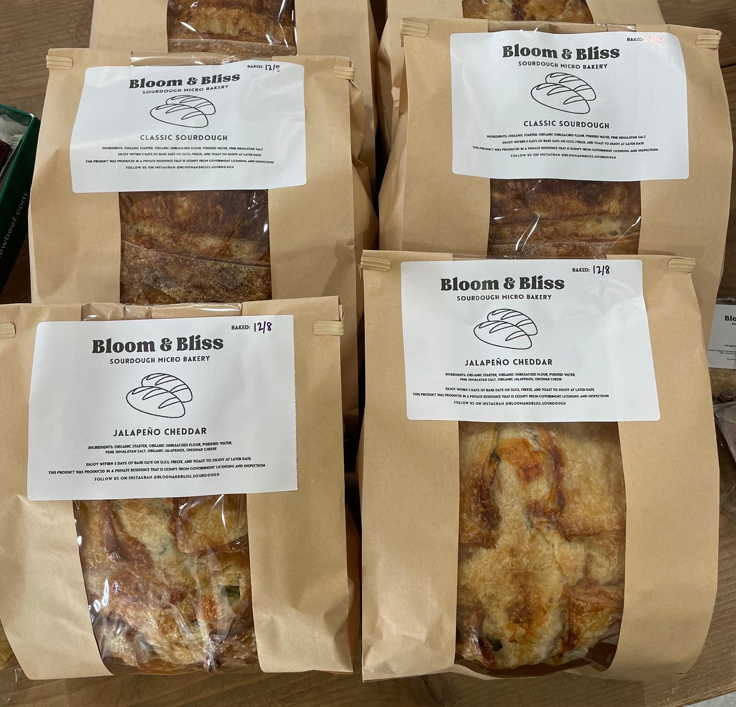 Sourdough Breads - Bloom & Bliss