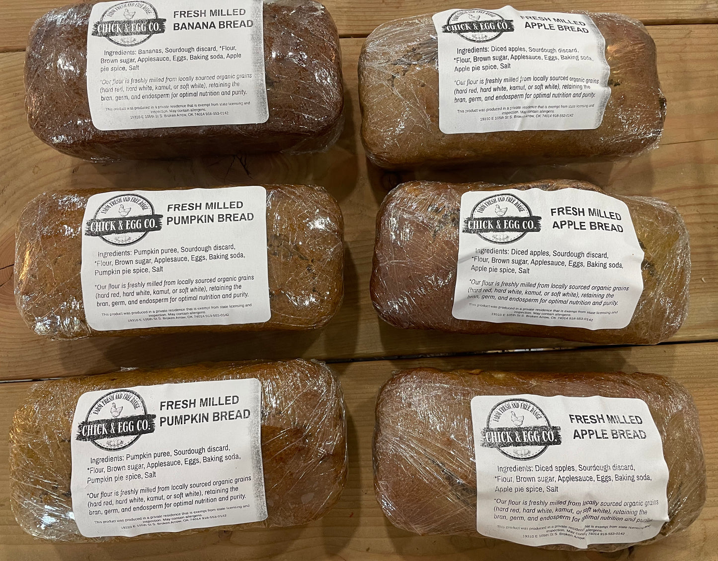 Fresh Milled Quick breads - Chick & Egg Co