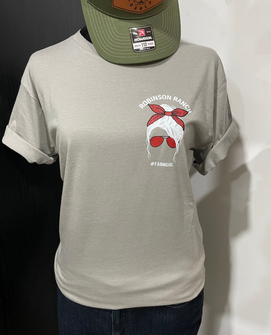 #FarmGirl Shirt in Grey - Robinson Ranch