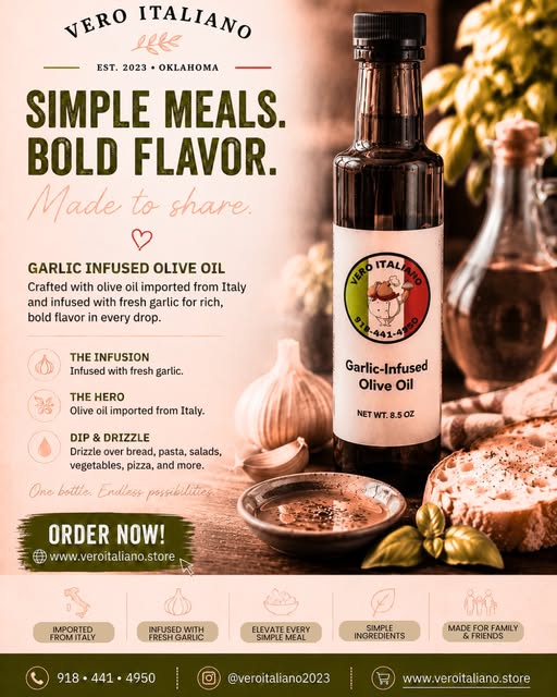 Garlic-Infused Olive Oil - Vero Italiano